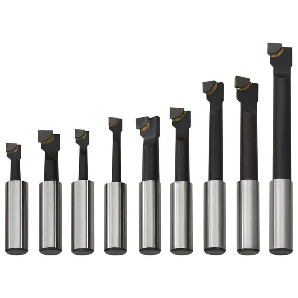 vidaXL Borekuttere 9 stk 12 mm med treholder