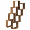 vidaXL Vegghylle kubeformet gammelt tre 90x15x119,5 cm konstruert tre