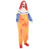 vidaXL Skummel halloween-klovn SPOOKA Gul og Bl&aring; 126,5 x 180 cm