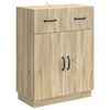 vidaXL Serviesskap Sonoma eik 66 x 34,5 x 87 cm Konstruert tre