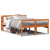 vidaXL Sengeramme med hodegavl voksbrun 150x200 cm heltre furu