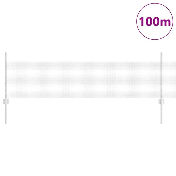 vidaXL Gjerde og Støtte sølv 0,5 x 100 m Stål