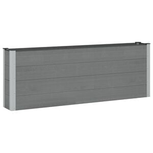 vidaXL H&oslash;ybed Gr&aring; 200 x 30 x 72 cm WPC og Aluminium