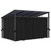 vidaXL Paviljong med gardin 405x294x244 cm antrasitt
