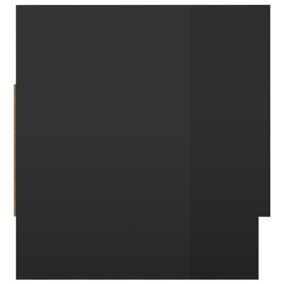vidaXL Garderobe høyglans svart 70x32,5x35 cm sponplate