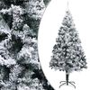 vidaXL Kunstig juletre med flokket sn&oslash; gr&oslash;nn 210 cm