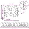 vidaXL Hage Hegning Espalier Svart 308,5 x 54,5 x 0,3 cm