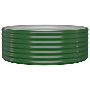 vidaXL H&oslash;ybed galvanisert st&aring;l 100x100x36 cm gr&oslash;nn