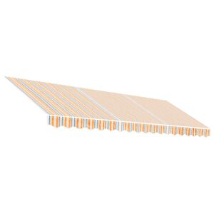 vidaXL Erstatningsduk for markise flerfarget stripe 4,5x3 m