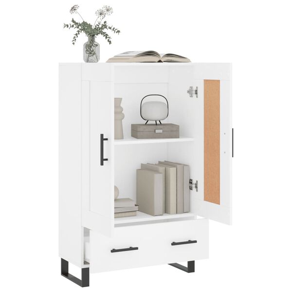 vidaXL Highboard hvit 69,5x31x115 cm konstruert tre