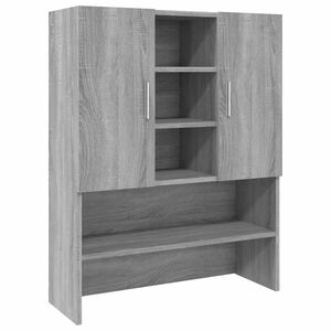 vidaXL Vaskemaskinskap gr&aring; sonoma 70,5x25,5x90 cm