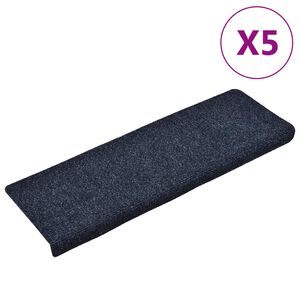 vidaXL Trappematter selvklebende 5 stk 65x21x4 cm antrasitt rektangul&aelig;r kant