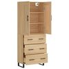vidaXL Highboard sonoma eik 69,5x34x180 cm konstruert tre