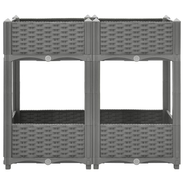 vidaXL Høybed 80x40x71 cm polypropylen