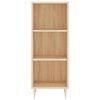 vidaXL Highboard sonoma eik 34,5x34x180 cm konstruert tre
