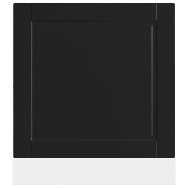 vidaXL Oppvaskmaskin panel Porto svart 60x1,5x57 cm konstruert tre