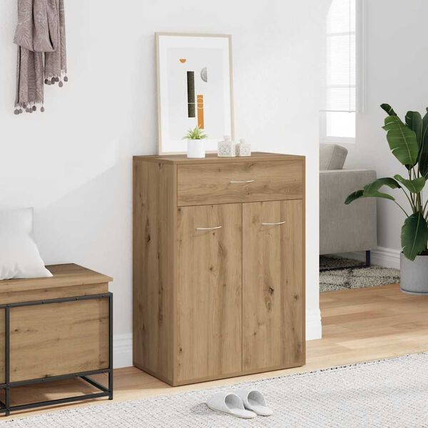 vidaXL Skoskap artisan eik 60x35x84 cm konstruert tre