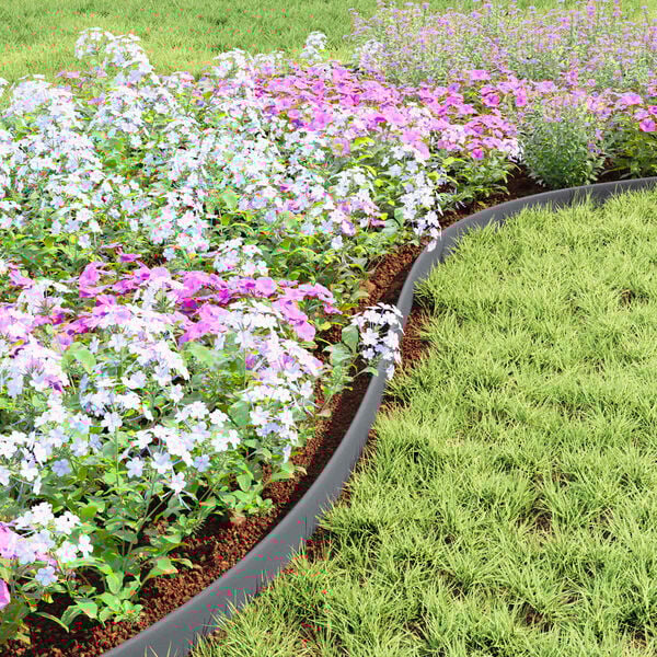 vidaXL Plenkanter Gr&aring; 1000 x 4 x 5 cm Plast