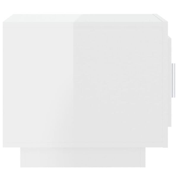 vidaXL Salongbord h&oslash;yglans hvit 51x50x45 cm konstruert tre