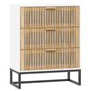 vidaXL Skjenk hvit 60x30x75 cm konstruert tre