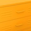 vidaXL Kommode sennepsgul 80x35x101,5 cm st&aring;l