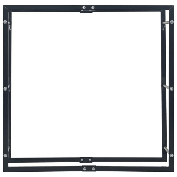 vidaXL Vedstativ svart 100x25x100 cm st&aring;l