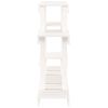 vidaXL Plantestativ hvit 104,5x25x77,5 cm heltre furu