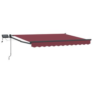 vidaXL Manuell utvidbar markise med LED-lamper 2,5 x 2 m