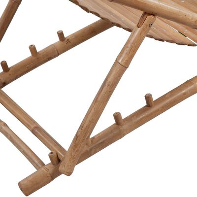vidaXL Utendørs fluktstol med fotstøtte bambus