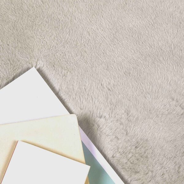 vidaXL Kunstpels Kanin Teppe Olite Beige 140 x 200 cm Polyester