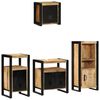 vidaXL Baderomsinnredningssett 4 stk. Brun og svart 55 x 35 x 60 cm
