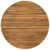 vidaXL Bordplate &Oslash; 70 x 3,5 Rund Massivt Teaktre Naturlig