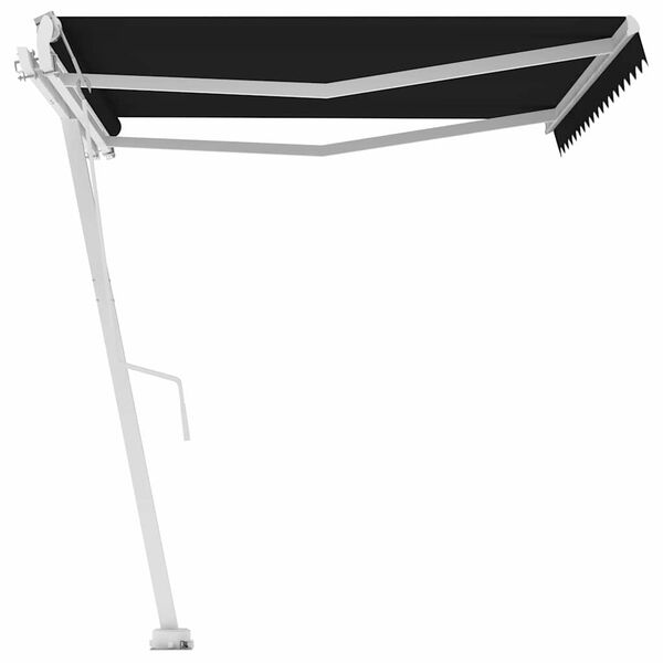 vidaXL Frittstående automatisk markise 450x300 cm antrasitt