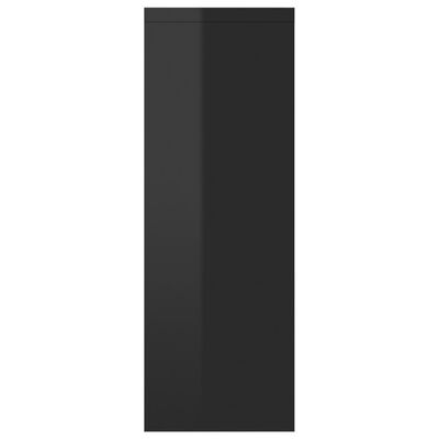vidaXL Vegghylle høyglans svart 45,1x16x45,1 cm sponplate