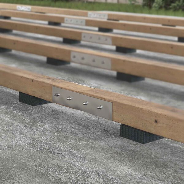 vidaXL Gummigranulat uteplasspad Svart 9 x 9 x 0,3 cm Gummi