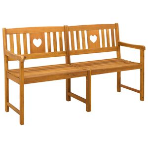 vidaXL Utend&oslash;rs benk Naturlig 150 x 55,5 x 90 cm Solid akasietre