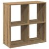 vidaXL Romdeler bokhylle artisan eik 69,5x29x69,5 cm konstruert tre