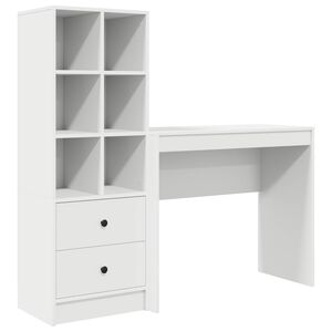 vidaXL Skrivebord Hvit 135,5 x 40 x 127 cm 2 stk.