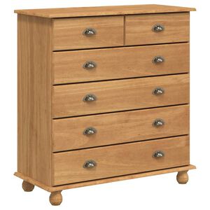 vidaXL Skap med skuffer ASKIM Brun 91 x 40 x 95,5 cm Massiv furu