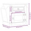 vidaXL Nattbord Corona 45x35x47,5 cm heltre furu