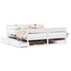vidaXL Sengeramme med madrass hvit 200x200 cm heltre furu