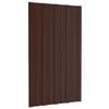 vidaXL Takpanel 12 stk. Brun 80 x 45 cm Galvanisert st&aring;l