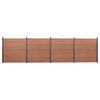 vidaXL Gjerdepanelsett brun 699x186 cm WPC