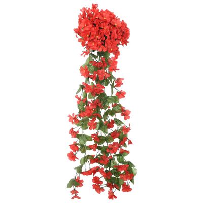 vidaXL Kunstige blomsterkranser 3 stk rød 85 cm