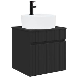 vidaXL Vegghengt servantkommode Svart 49 x 44,5 x 65 cm Konstruert tre