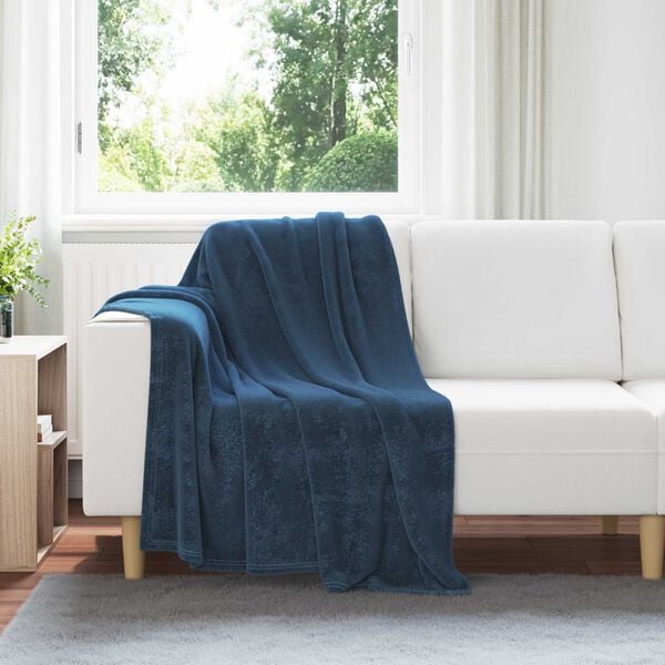 vidaXL Kastepledd 6 pcs Marinebl&aring; 130 x 150 cm Fleece