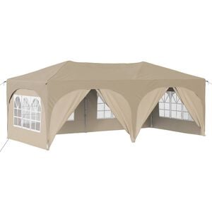 vidaXL Pop-up Festtelt Krem 575 x 288 x 245 cm Oxford Stoff