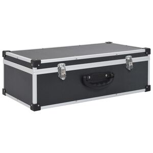 vidaXL CD-koffert for 80 CD-er aluminium ABS svart