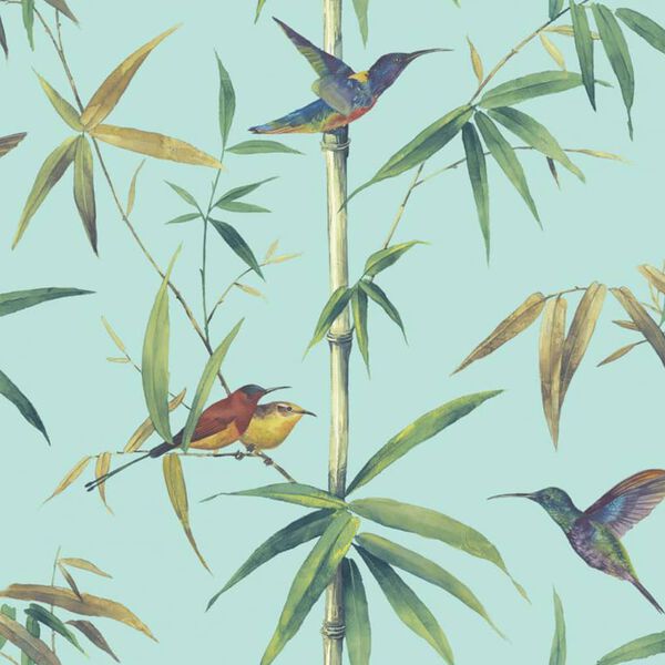 Noordwand Veggtapet Kolibri and Bamboo turkis