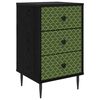 vidaXL Nattbordskap GELEEN Svart eik 36 x 33 x 61 cm Konstruert tre